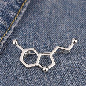 Serotonin Molecule Pin